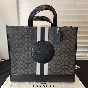 Coach Signature Black and Gray Briefcase